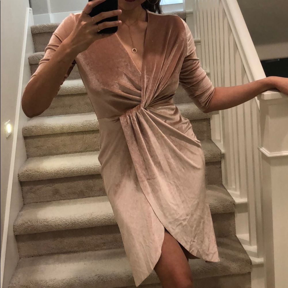NWT PINK NUDE ZARA DRESS EVENING COLLECTION
